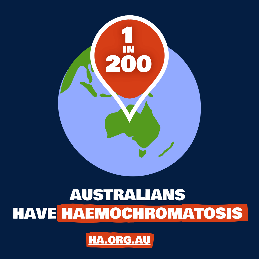 Social media tile - 1 in 200 Australians have haemochromatosis